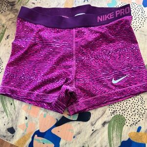 Nike Pro Animal Print Athletic Spandex Shorts